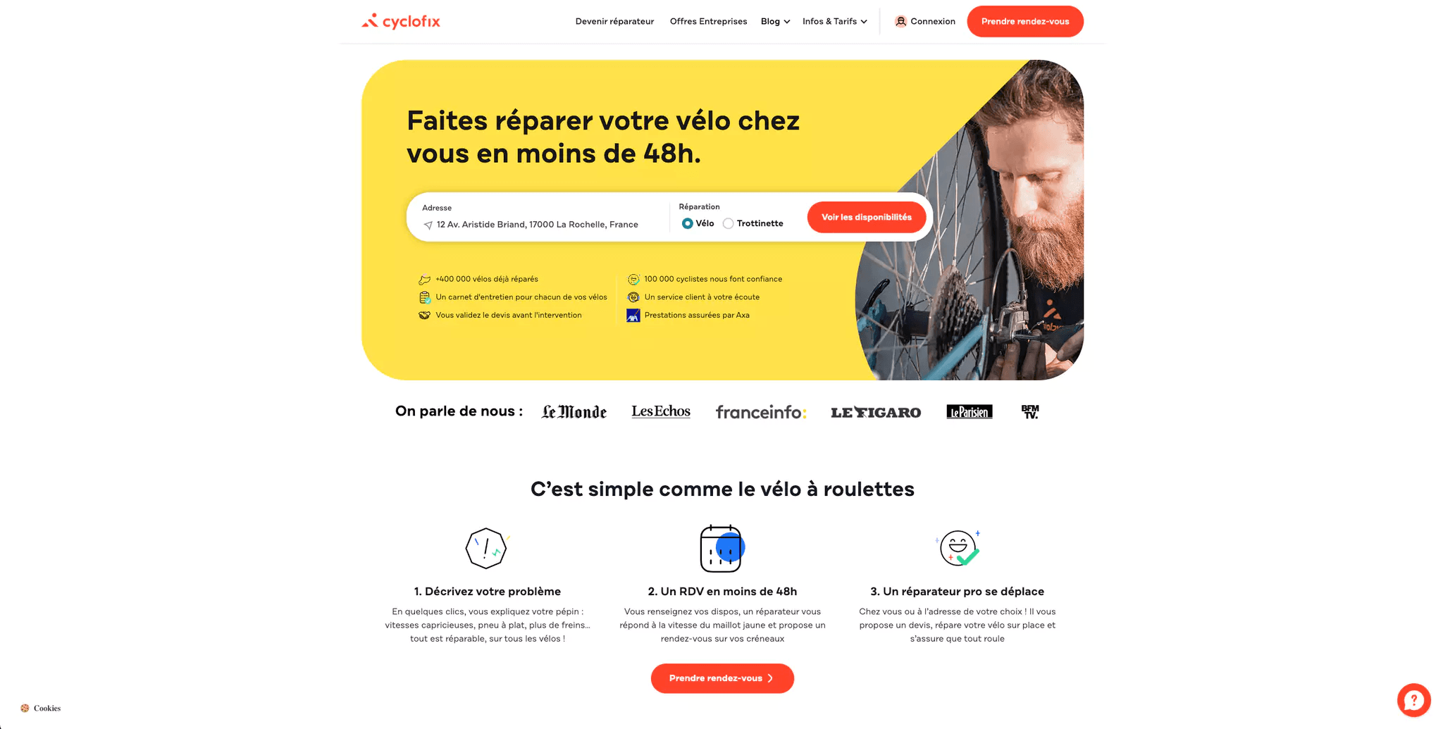 Cyclofix - Application de réparation de vélos à domicile