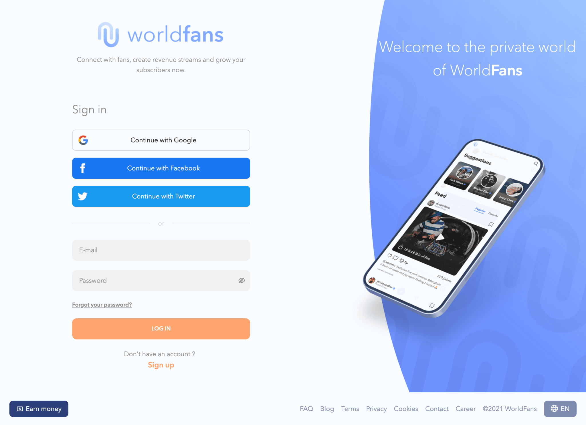 Worldfans - Réseau social