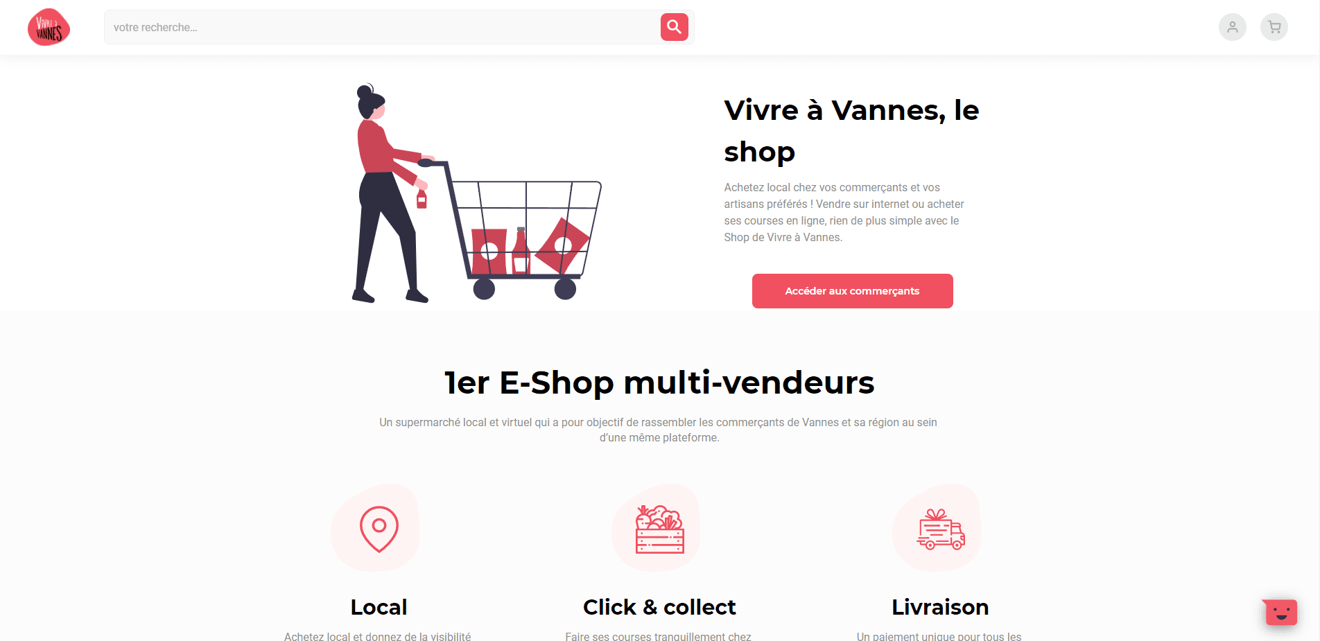 Vivréavannes, Plateforme e-commerce locale